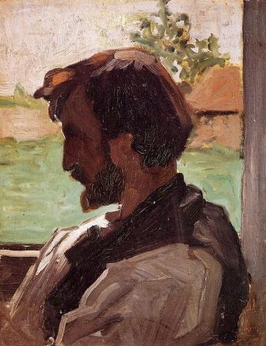 Frederic Bazille Self Portrait at Saint-Sauveur oil painting picture